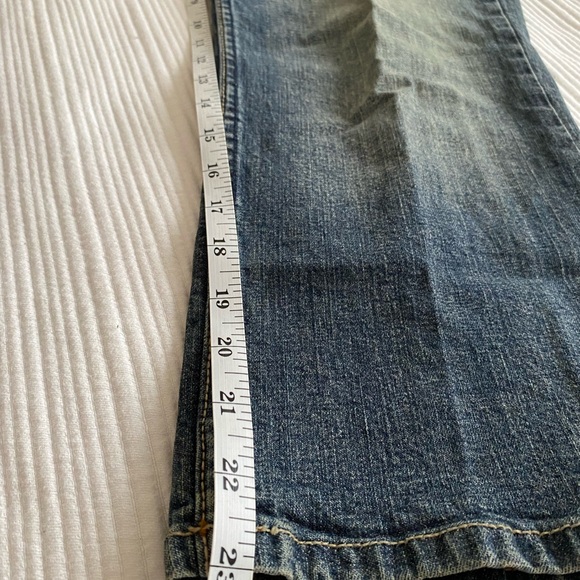 Paris blue woman dirty washed straight leg cropped Jean size 11 Junior - Picture 12 of 13
